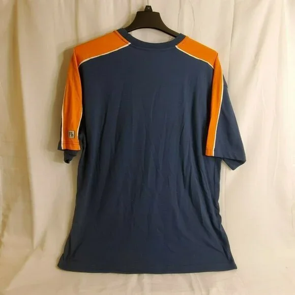 NFL Denver Broncos Embroidered Logo T-Shirt Blue and Orange XL - Picture 3 of 5